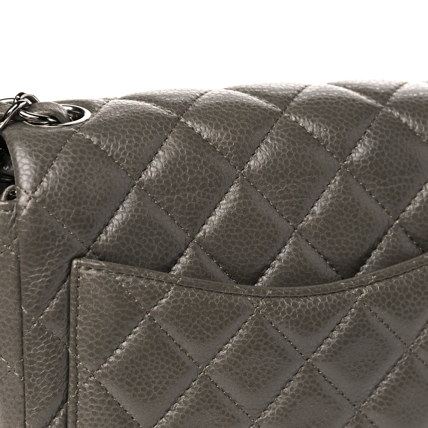 Chanel Caviar Quilted Mini Square Flap Dark Charcoal 13 of 16