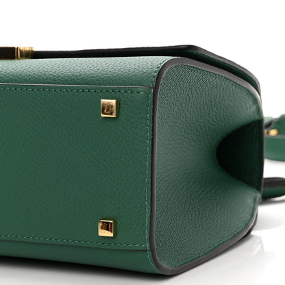 Moynat Taurillon Blush Rejane PM Emerald 9 of 9