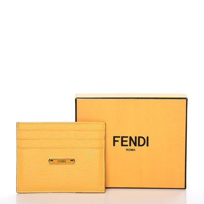 Fendi Vitello Elite Card Holder Yellow 8 of 8