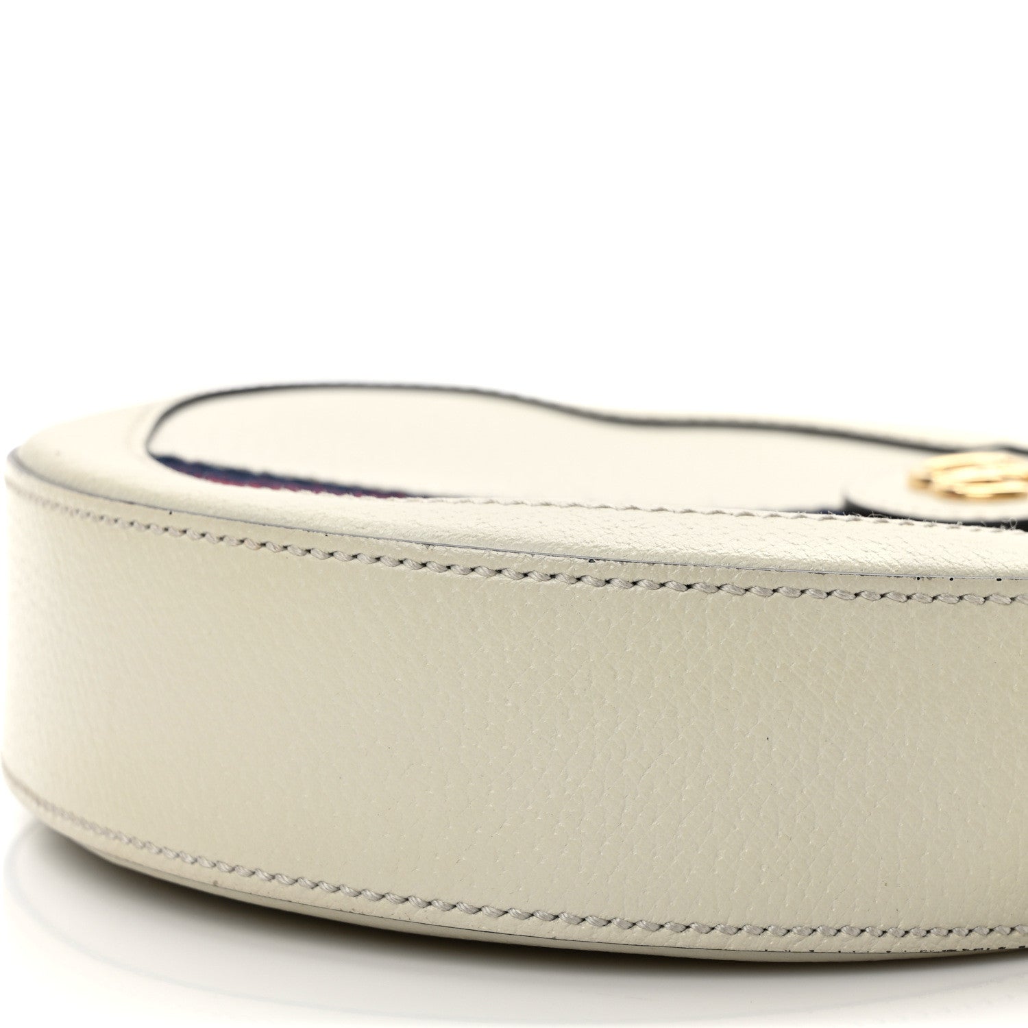 Gucci Textured Calfskin Web Mini Ophidia Round Shoulder Bag Mystic White 9 of 9