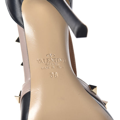 Valentino Garavani Nappa Rockstud Cross Strap D'Orsay 105mm Pumps 38 Black Poudre 7 of 9
