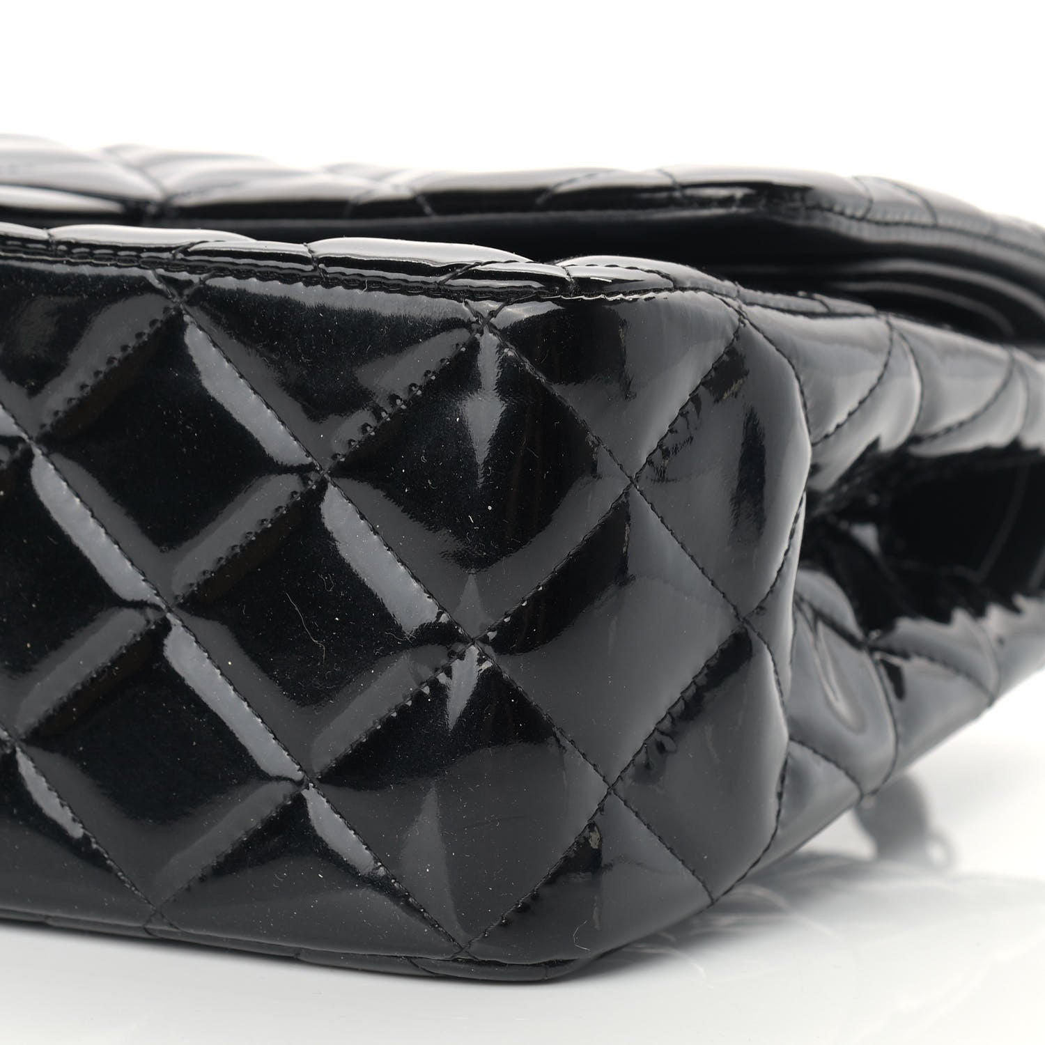 Chanel Patent Quilted Jumbo Double Flap Black 9 of 13