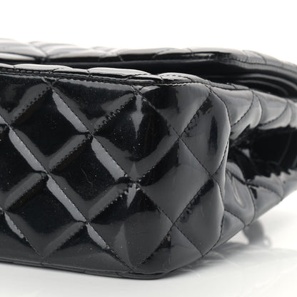 Chanel Patent Quilted Jumbo Double Flap Black 9 of 13