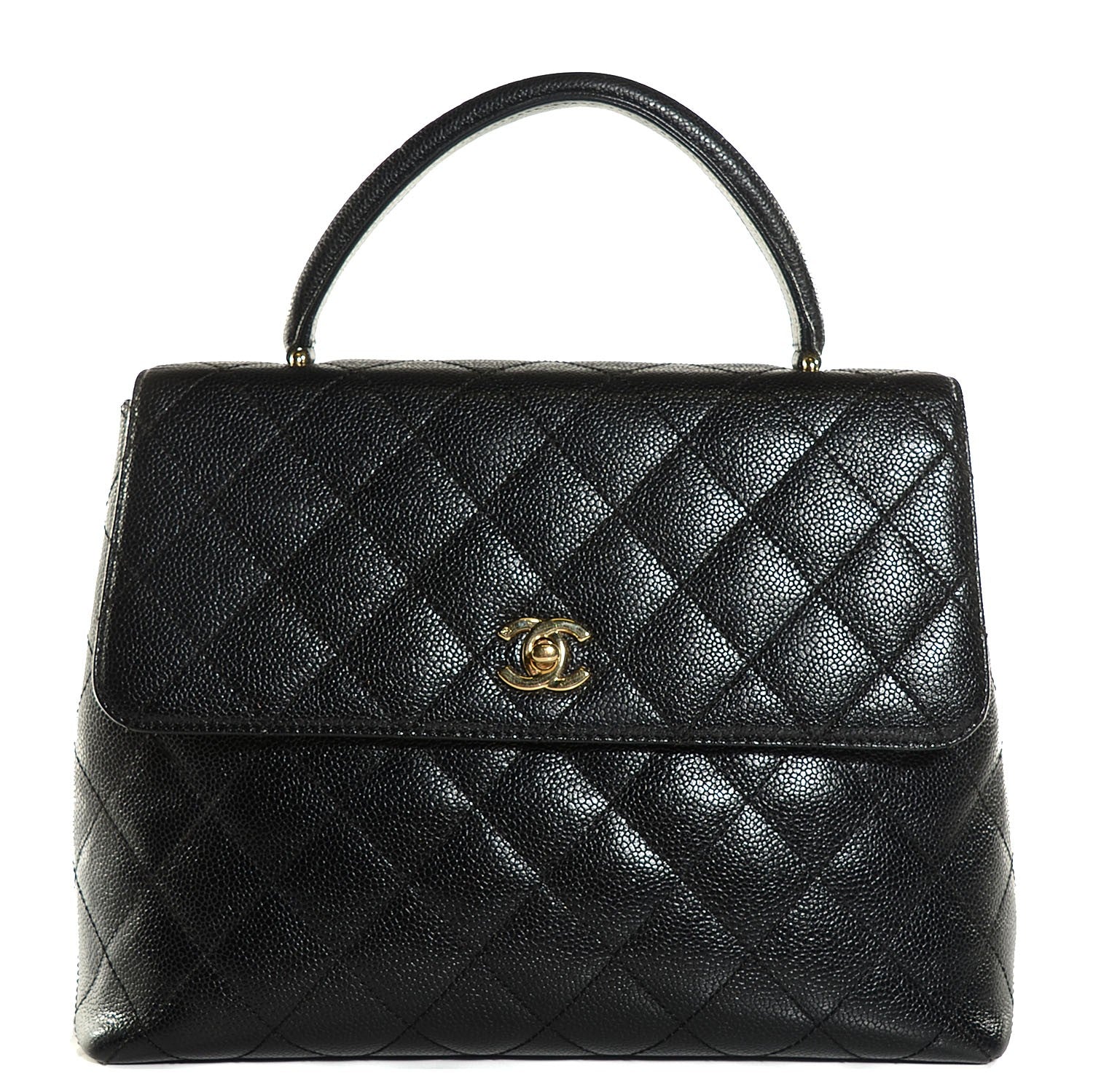 Chanel Caviar Quilted Jumbo Kelly Flap Black 1 of 9