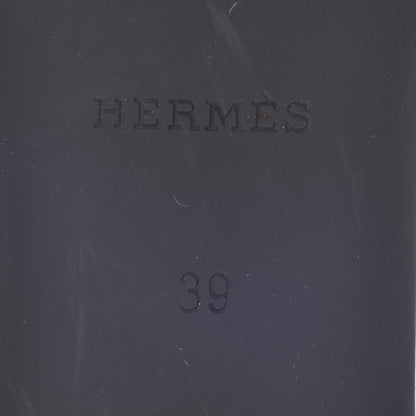 Hermes Rubber Chaine d'Ancre Rivage Sandals 39 Black 8 of 10