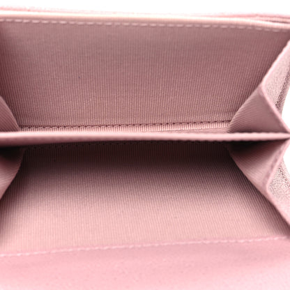Chanel Caviar Quilted Studded CC Flap Card Holder Light Pink 5 of 10