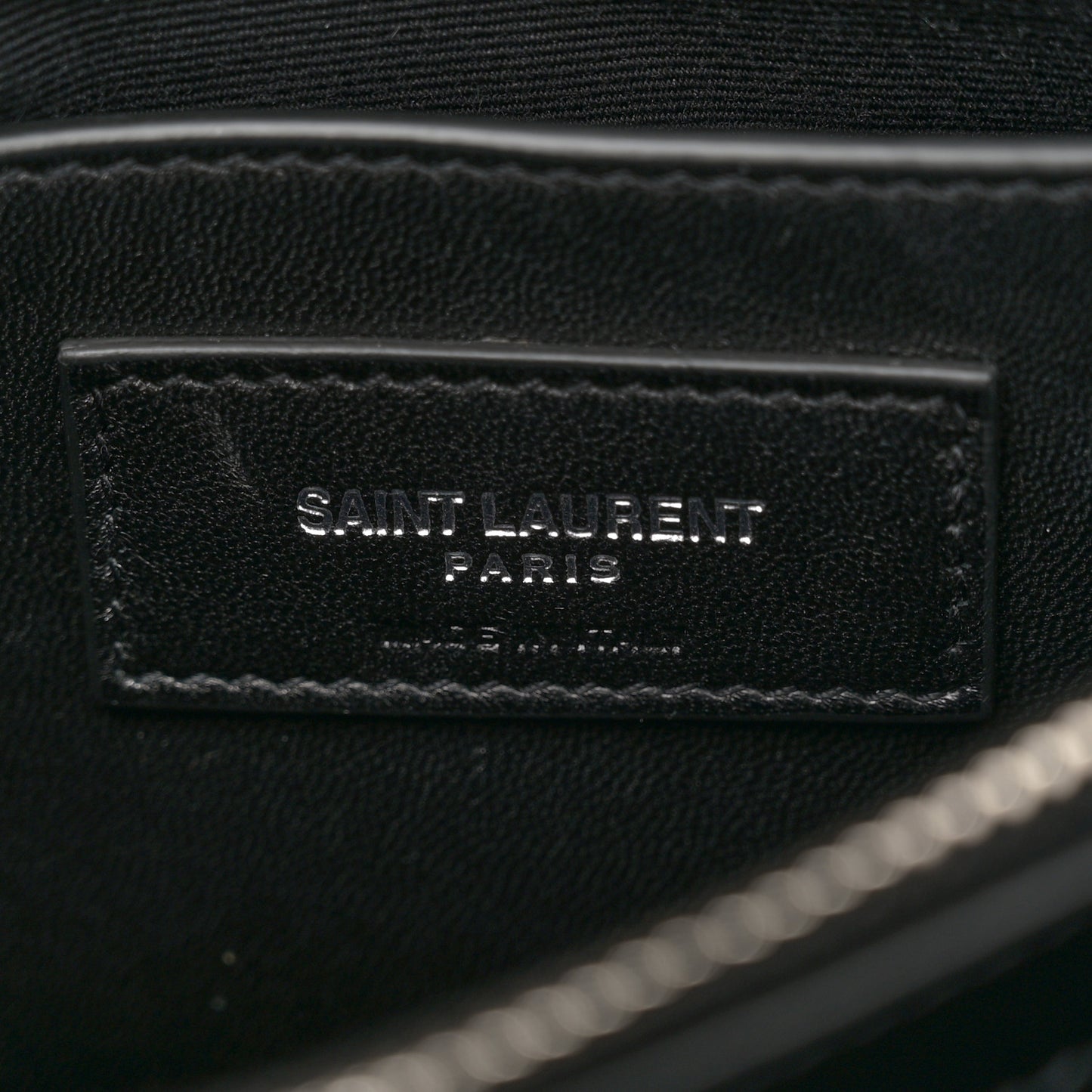Calfskin Y Quilted Monogram Small Loulou Chain Satchel Black