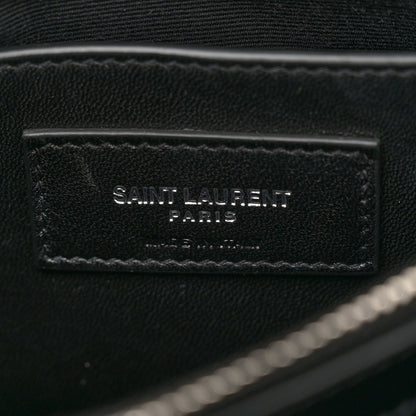 Saint Laurent Calfskin Y Quilted Monogram Small Loulou Chain Satchel Black 6 of 10