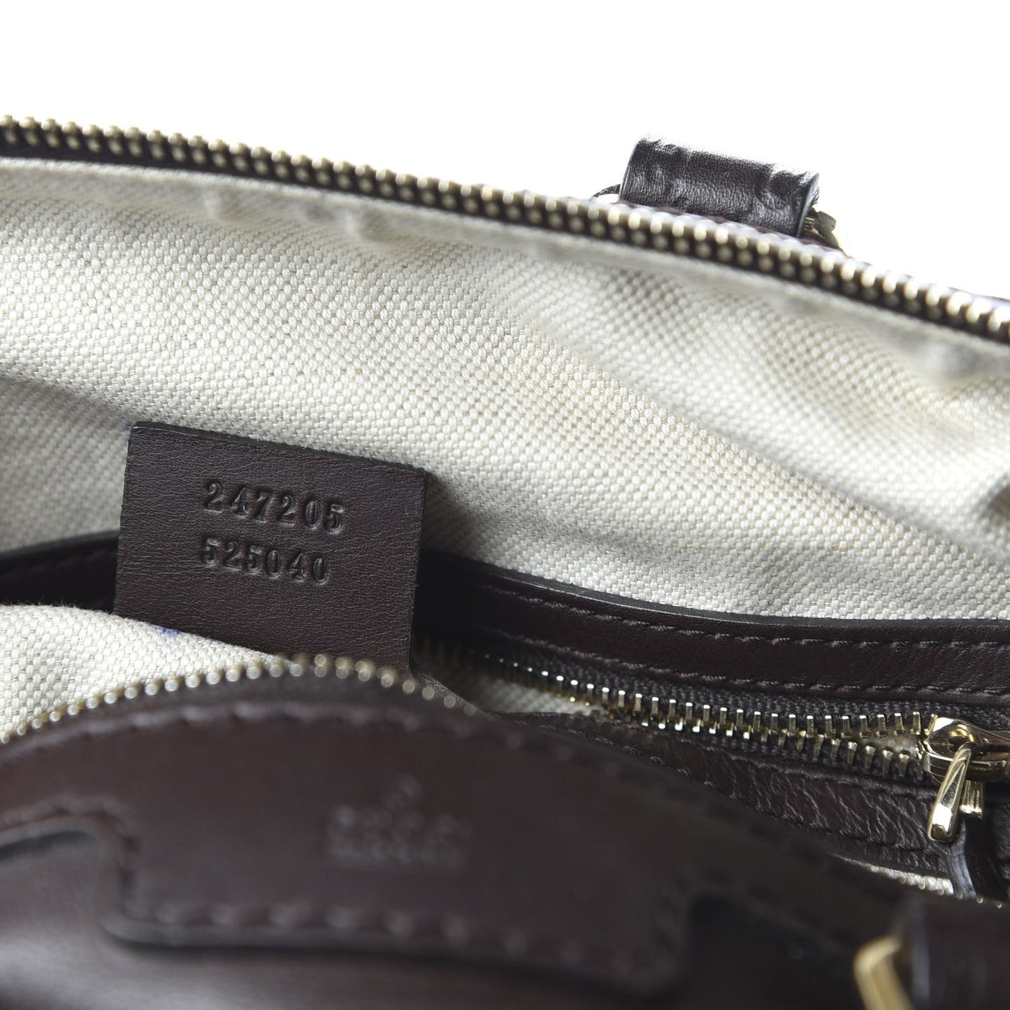 Calfskin Microguccissima Trim Medium Boston Brown