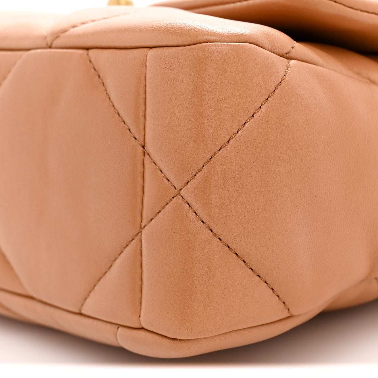 Lambskin Quilted Medium Chanel 19 Flap Brown