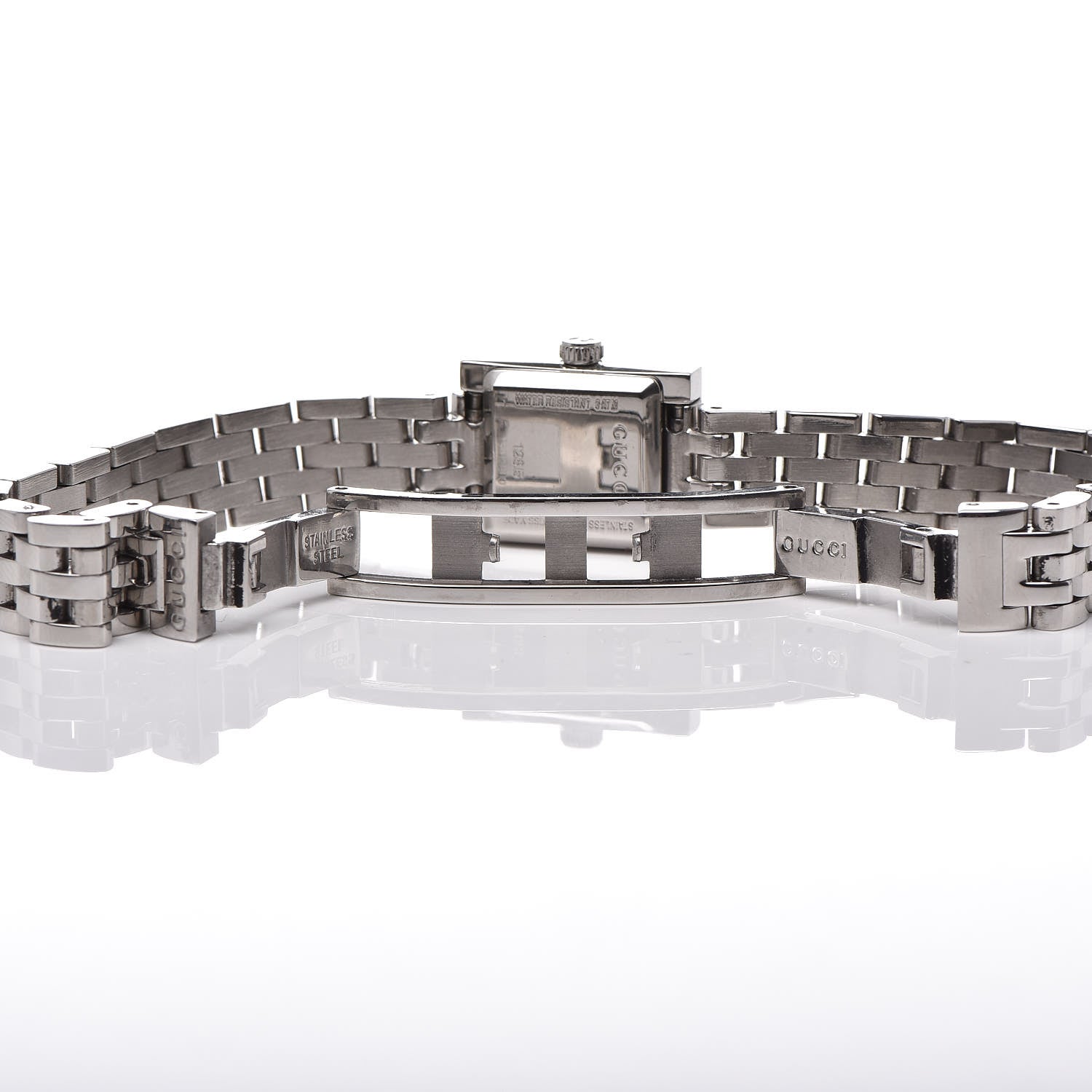 Gucci Stainless Steel 14mm G-Frame Square Quartz Watch Black 6 of 7