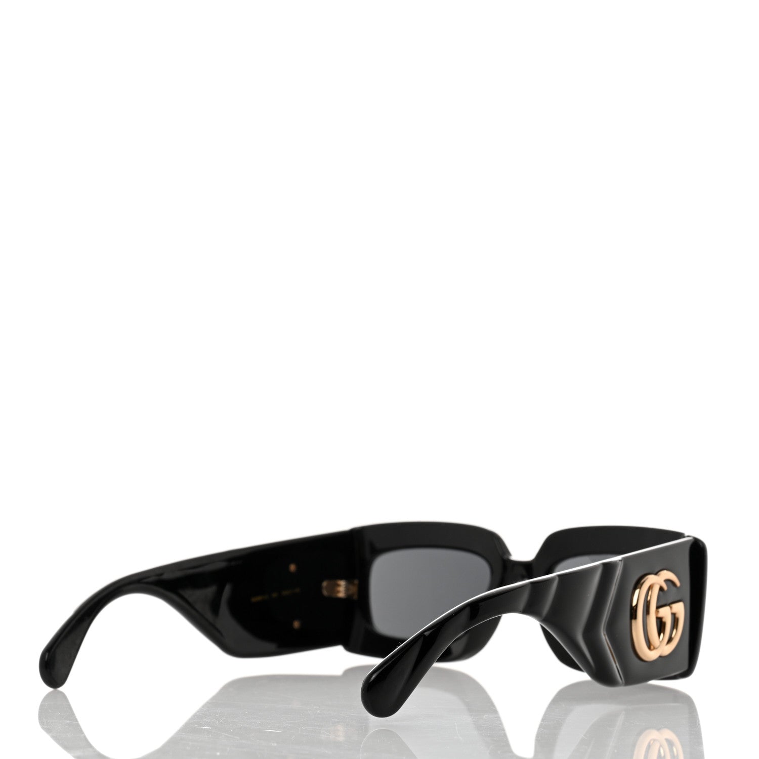 Gucci Acetate Rectangular Sunglasses GG0811S Black 4 of 9