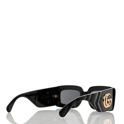Gucci Acetate Rectangular Sunglasses GG0811S Black 4 of 9