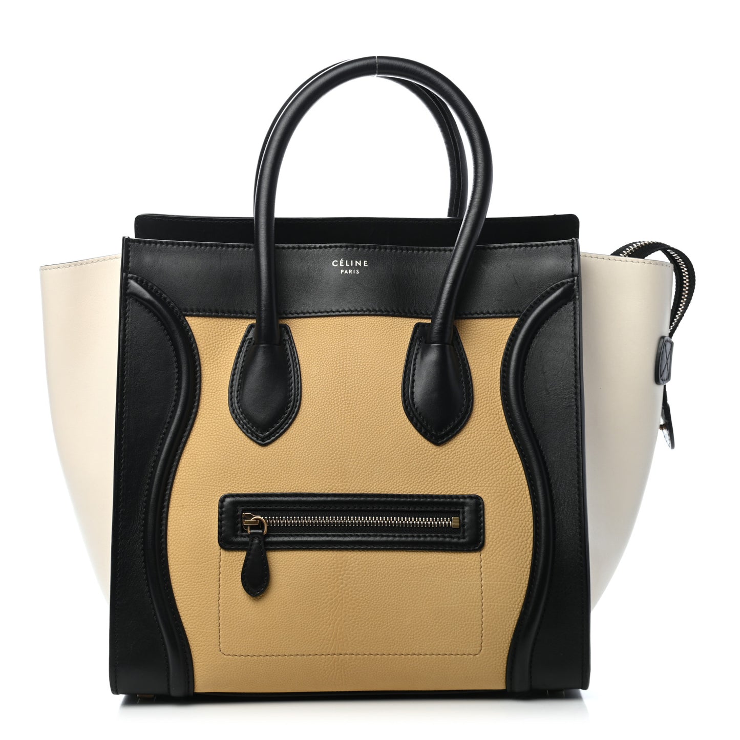 Velluto Calfskin Tri-Color Mini Luggage Vanilla