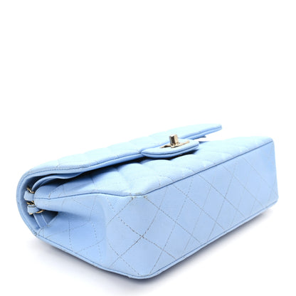 Chanel Caviar Quilted Small Double Flap Light Blue 4 of 10
