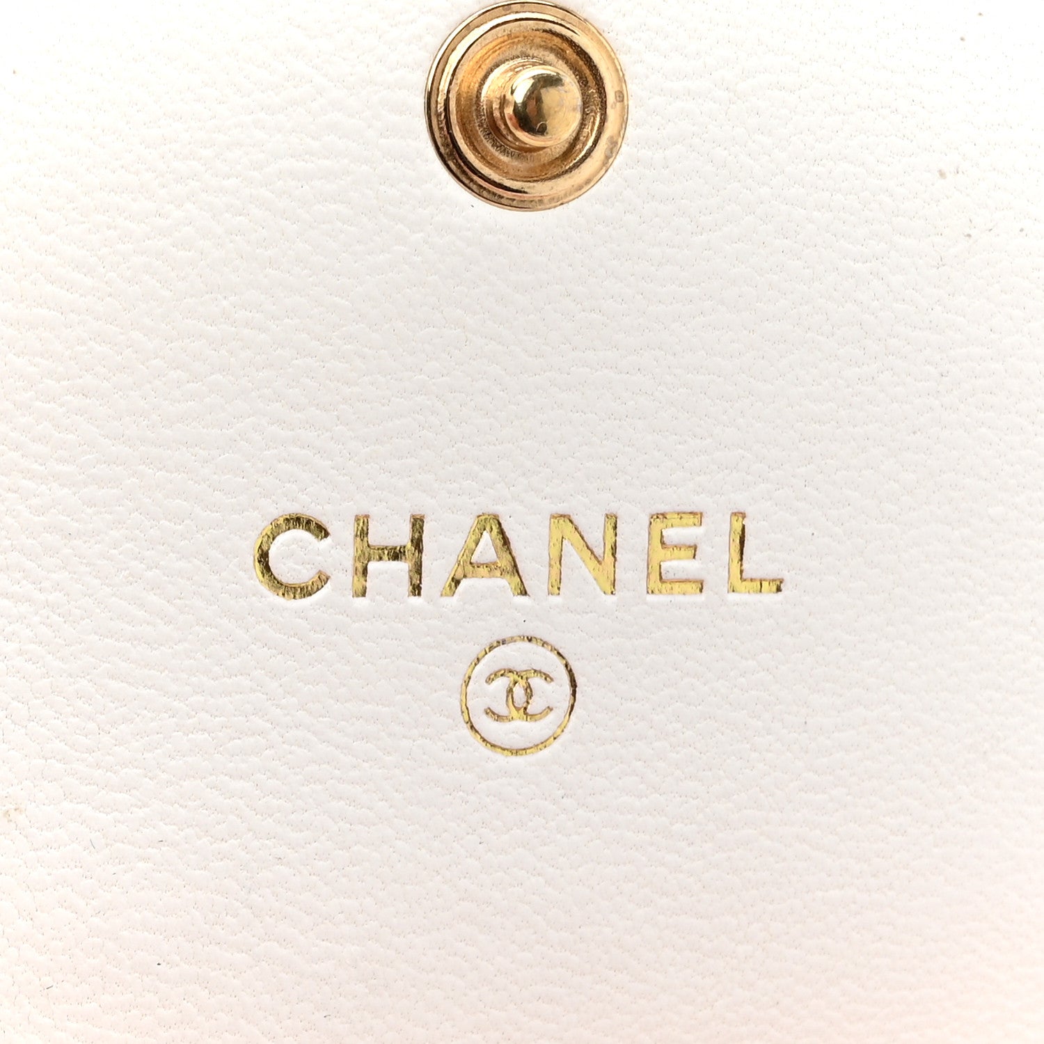 Chanel Lambskin Quilted Chanel 19 Flap Coin Purse With Chain White 6 of 14