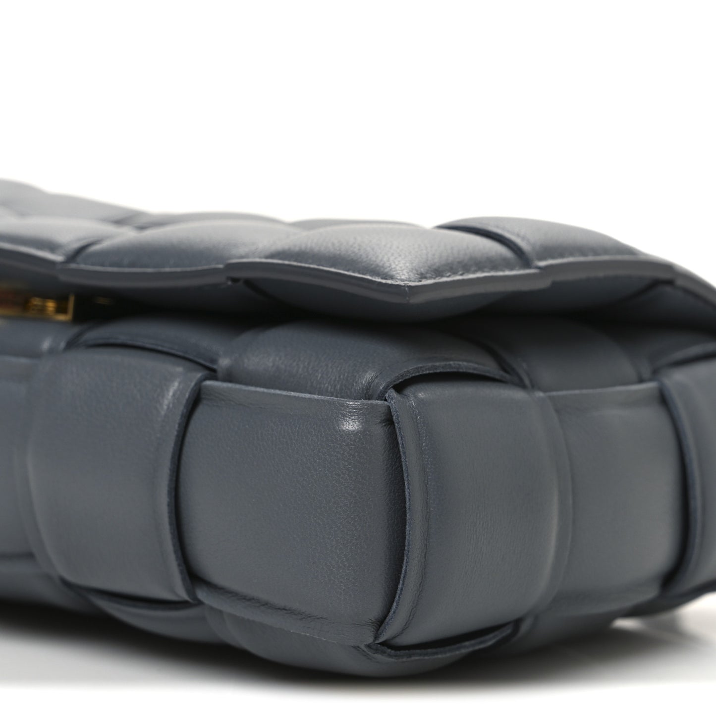 Nappa Maxi Intreccio Small Padded Cassette Crossbody Thunder