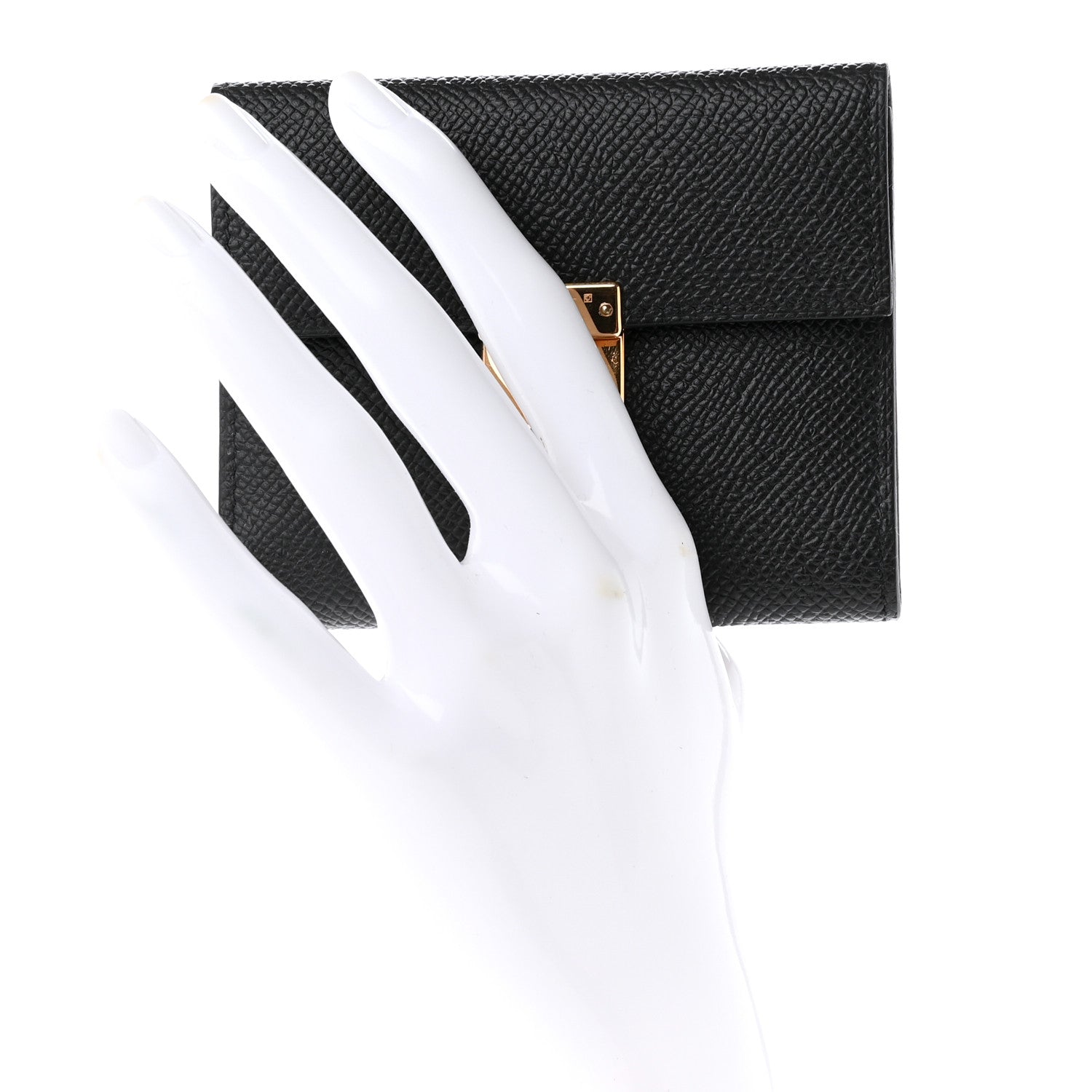 Hermes Epsom Clic Mini Card Holder Black 7 of 7