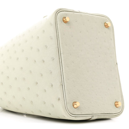 Hermes Ostrich Picotin Lock 18 Gris Perle 9 of 15
