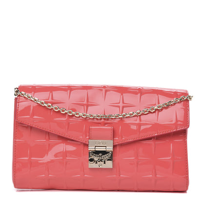 MCM Diamond Patent Medium Millie Crossbody Bag Teaberry 1 of 8