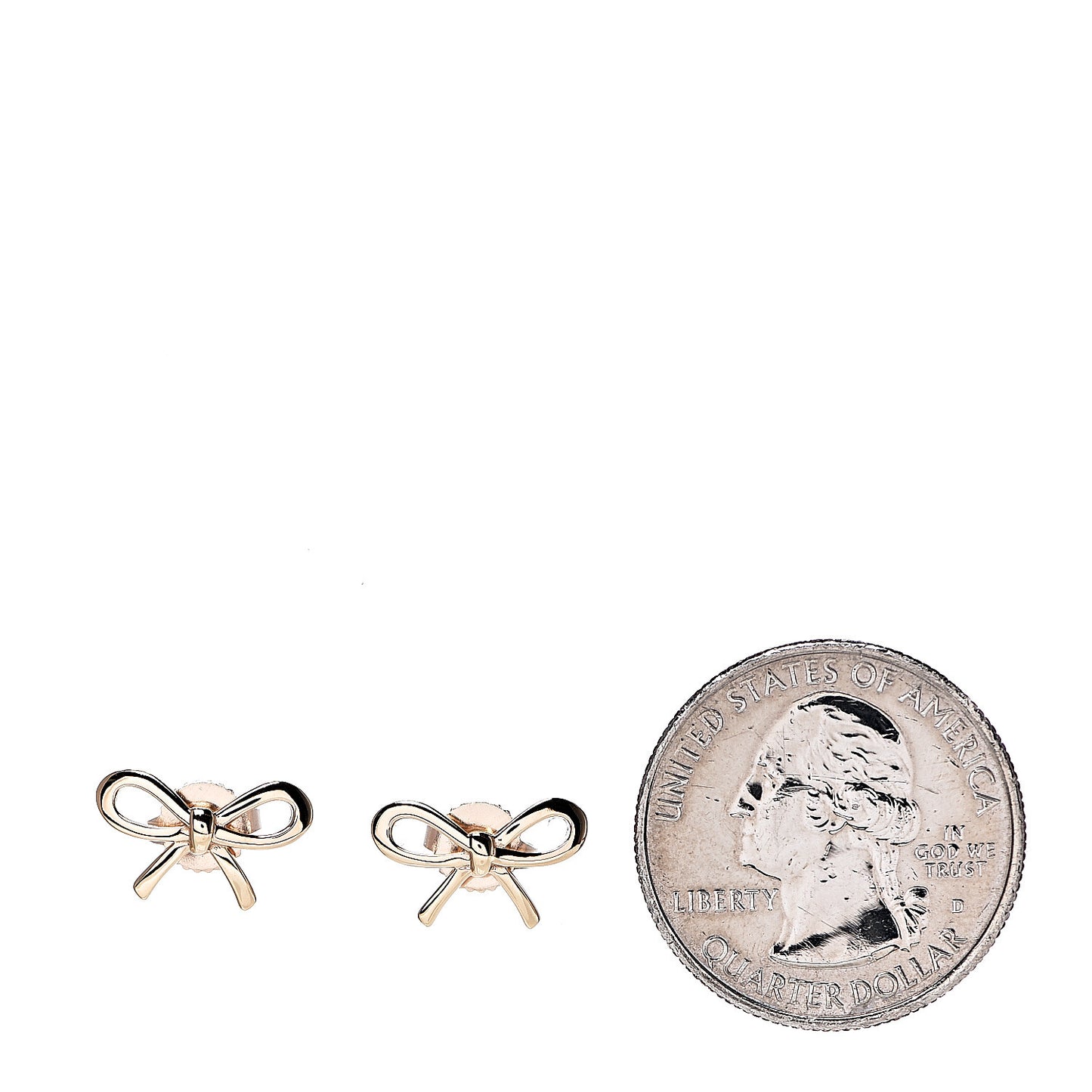18K Yellow Gold Bow Earrings
