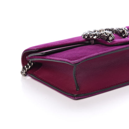 Gucci Velvet Super Mini Dionysus Shoulder Bag Fuchsia Violet Cyclamen 7 of 9