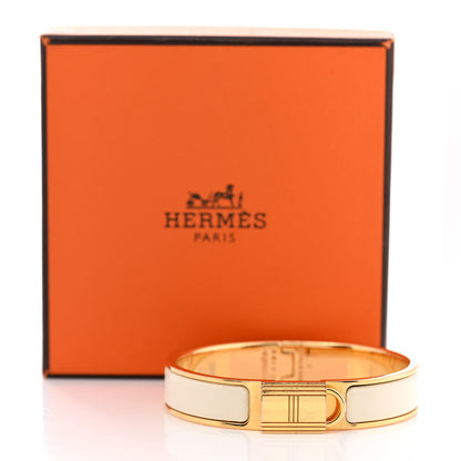 Hermes Enamel Narrow Clic Cadenas Bracelet PM White 6 of 6