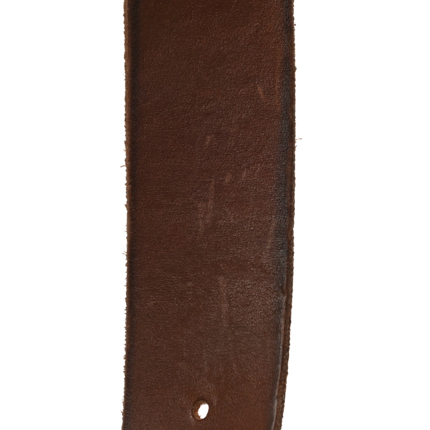 Calfskin Brass Feline Buckle Belt 80 32 Brown