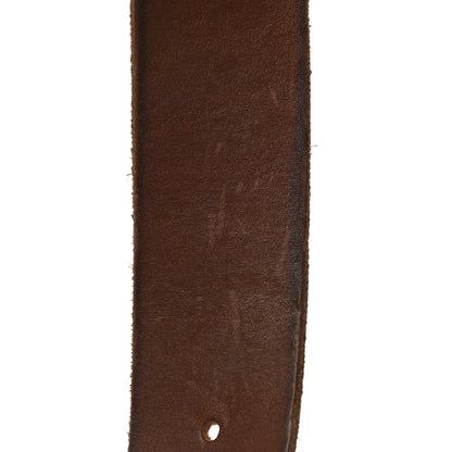 Gucci Calfskin Brass Feline Buckle Belt 80 32 Brown 9 of 11