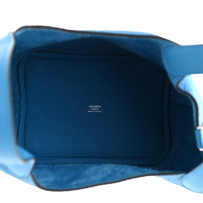 Hermes Taurillon Clemence Picotin Lock 18 PM Bleu Frida 5 of 11