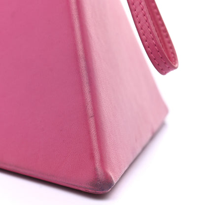Saint Laurent Lambskin Pyramid Clutch Lipstick Fuchsia 9 of 11