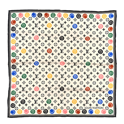 Louis Vuitton Silk Monogram LV Match Scarf White Multicolor 1 of 3