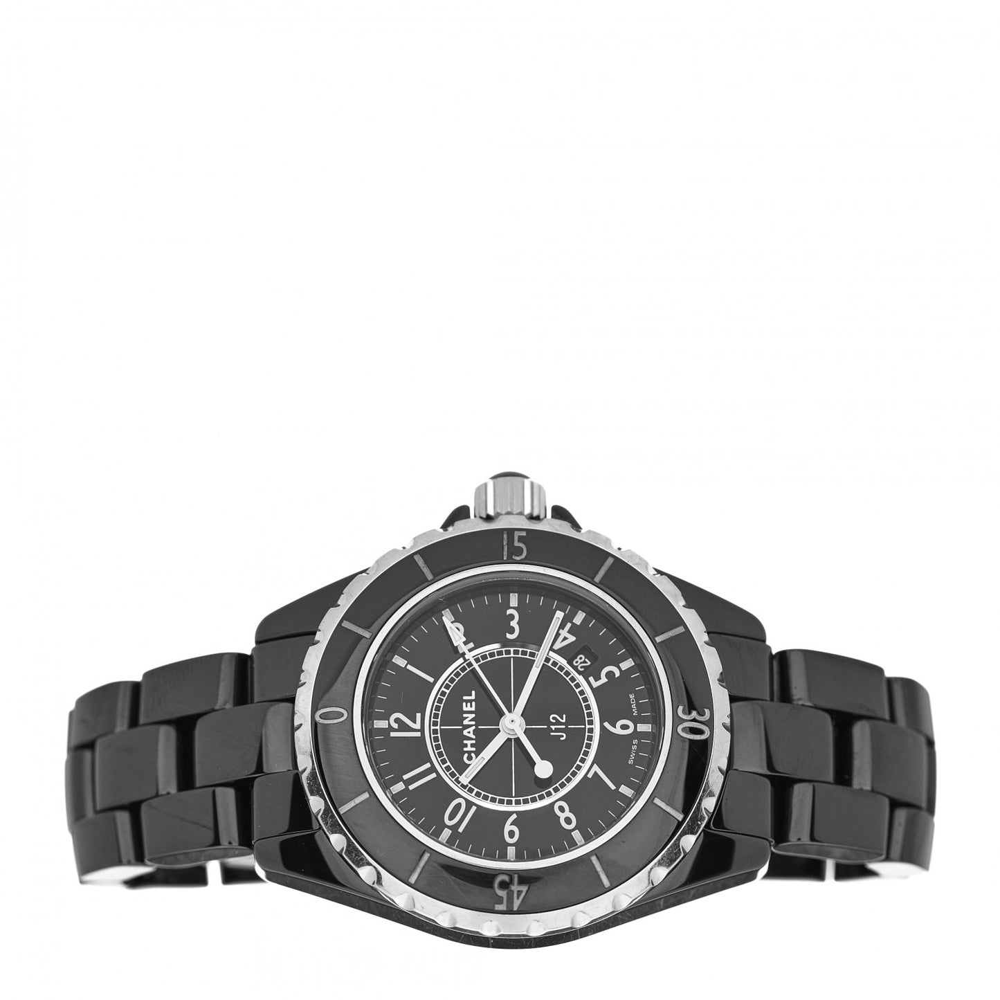 Stainless Steel Ceramic 33mm J12 Quartz Watch Black