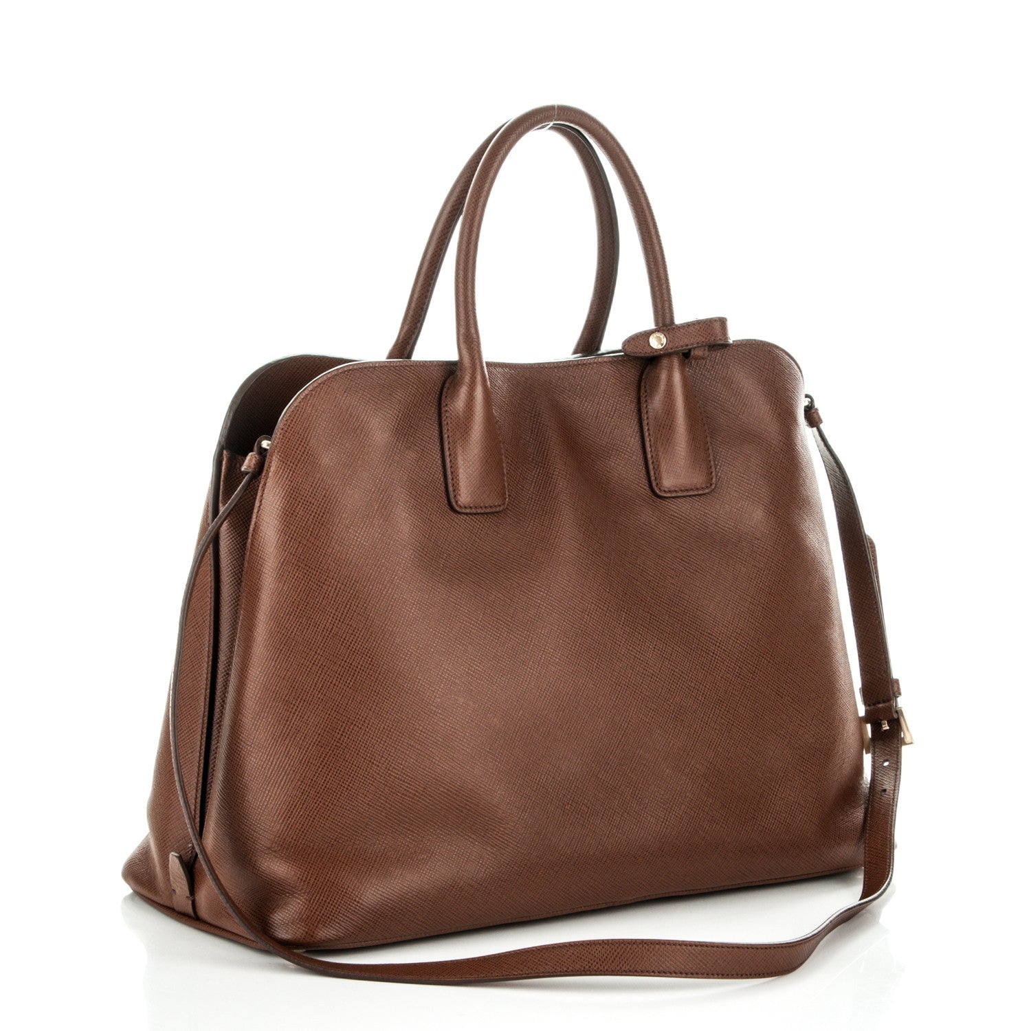 Prada Saffiano Cuir Open Promenade Tote Palissandro 3 of 6