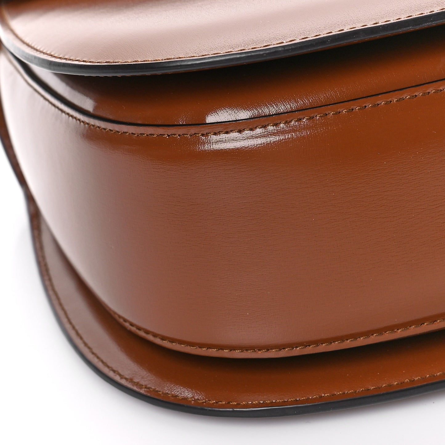Boarded Dyana Lux Calfskin Web Medium Bamboo 1947 Top Handle Bag Brown