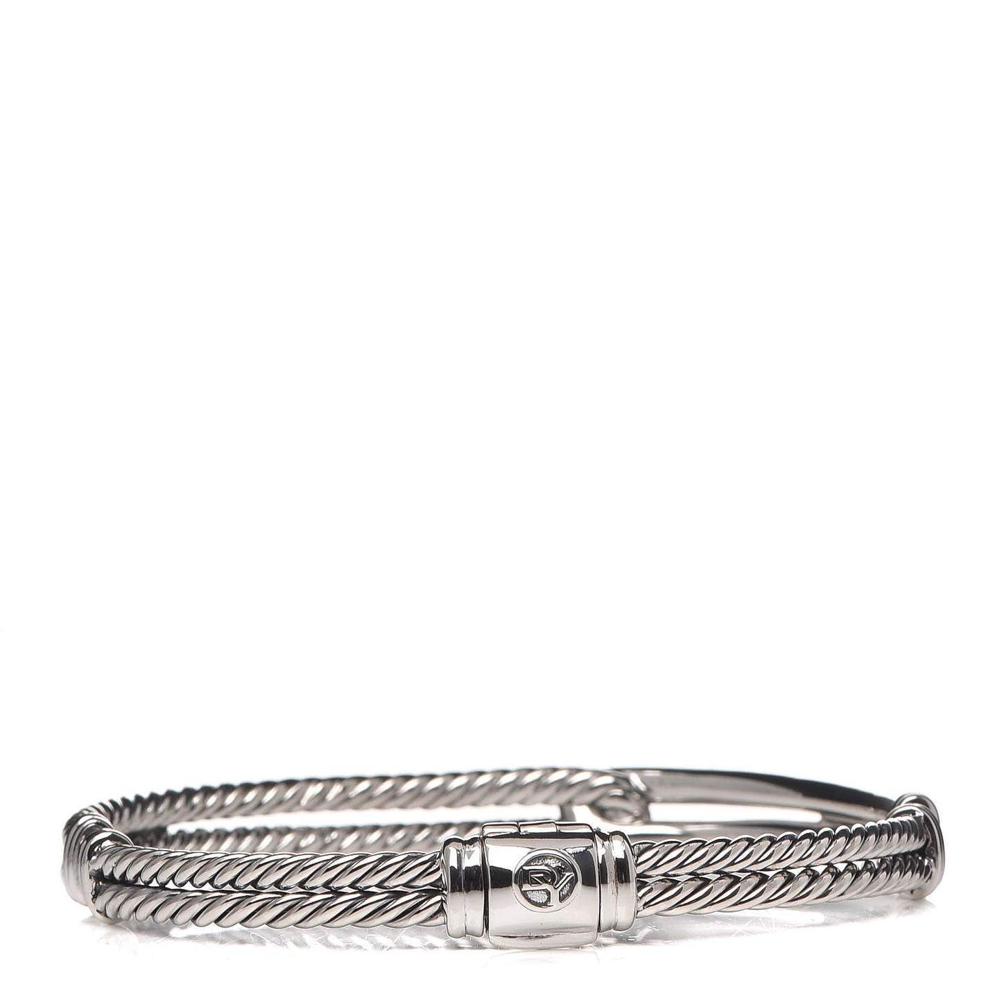 Sterling Silver Pave Pink Sapphire 7mm Single Loop Labyrinth Bracelet