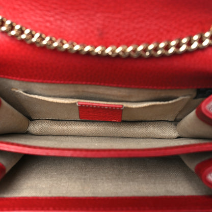 Gucci Dollar Calfskin Small Interlocking G Shoulder Bag Red 5 of 14