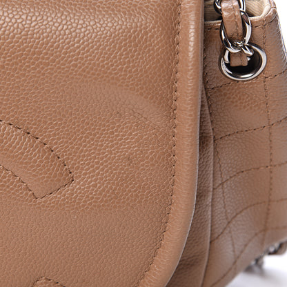 Chanel Caviar Large Half Moon Flap Dark Beige 16 of 18