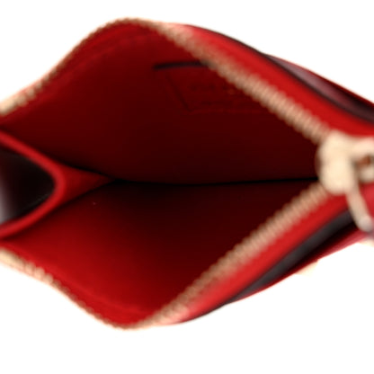 Valentino Garavani Pebbled Calfskin Rockstud Card Holder With Zipper Rouge Pur 5 of 6