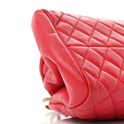 Chanel Lambskin Quilted Medium Just Mademoiselle Red 10 of 11