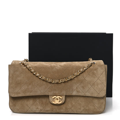 Chanel Suede Calfskin Small Souplissimo Maxi Flap Dark Beige 11 of 11