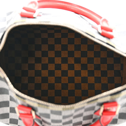 Louis Vuitton Damier Speedy Bandouliere 30 Black White 5 of 10
