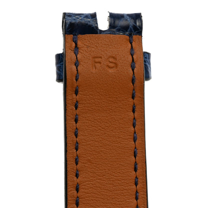 Hermes Shiny Alligator Heure H Hour Watch Strap Bleu Roi 4 of 6