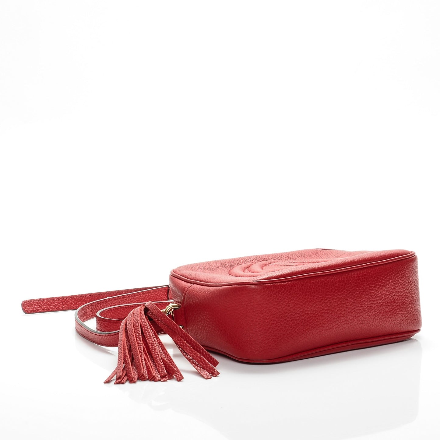 Pebbled Calfskin Small Soho Disco Bag Tabasco Red