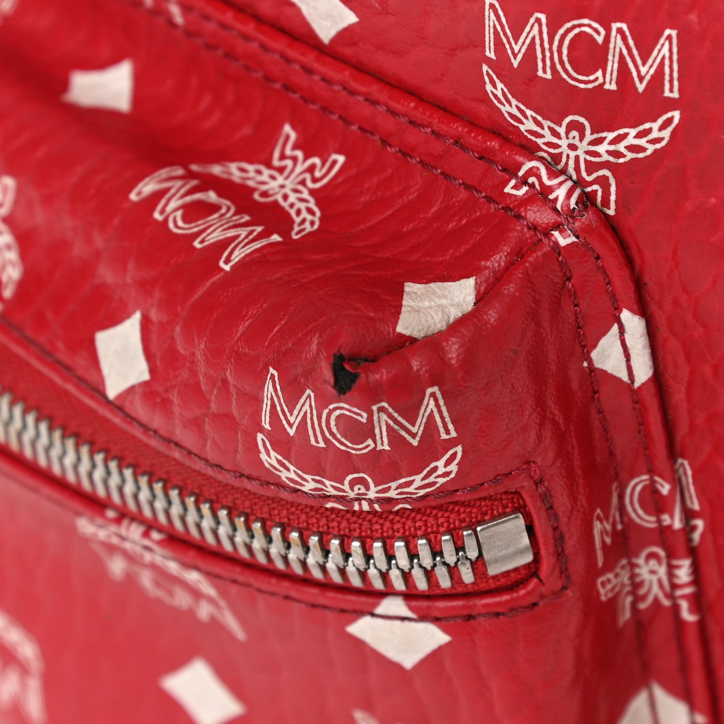 Visetos Medium Stark Backpack Red White