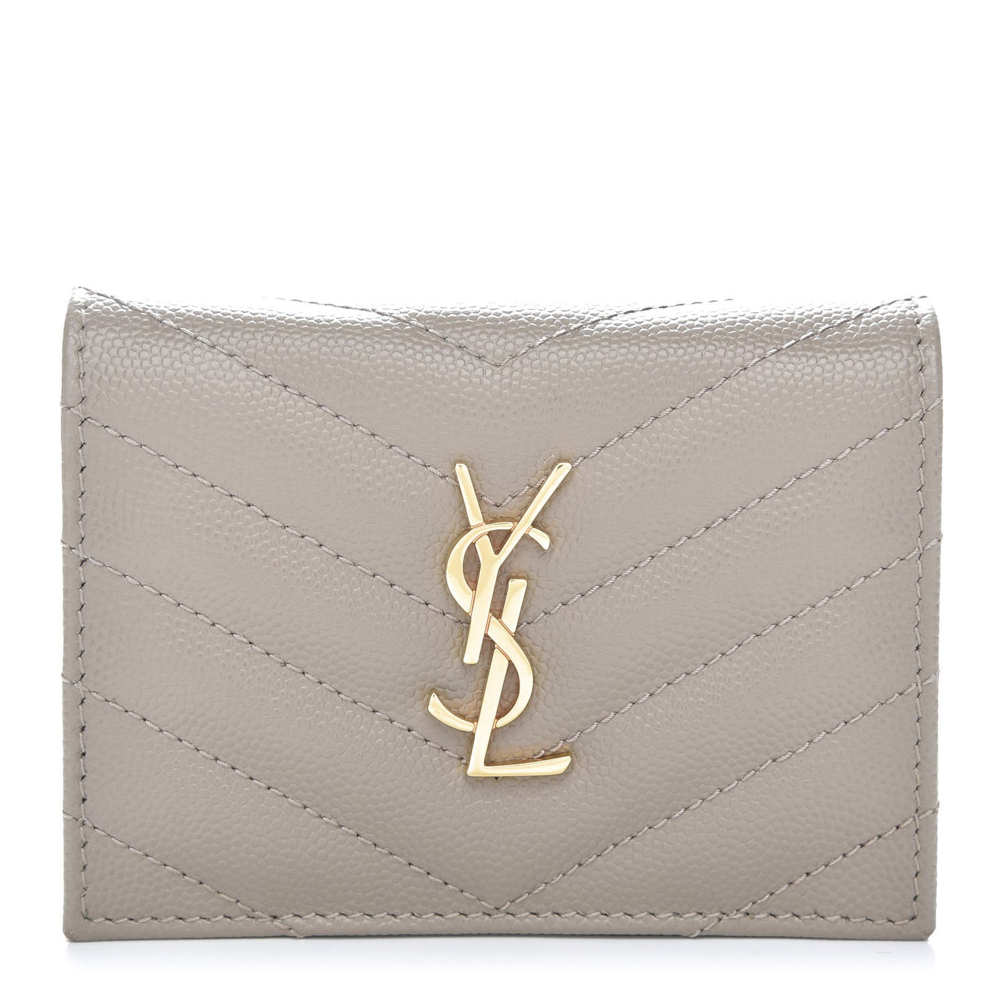 Grain De Poudre Matelasse Chevron Cassandre Card Case Fog