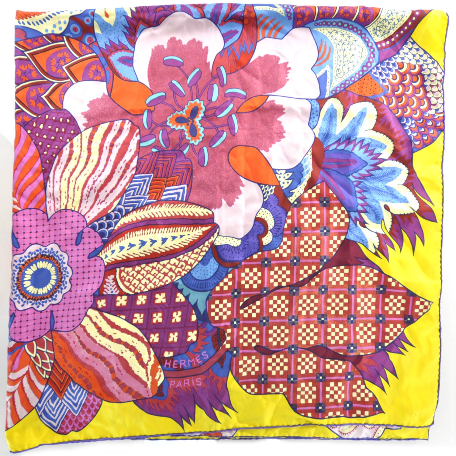 Hermes Silk Fleurs d Indiennes Shawl GM 140 5 of 11
