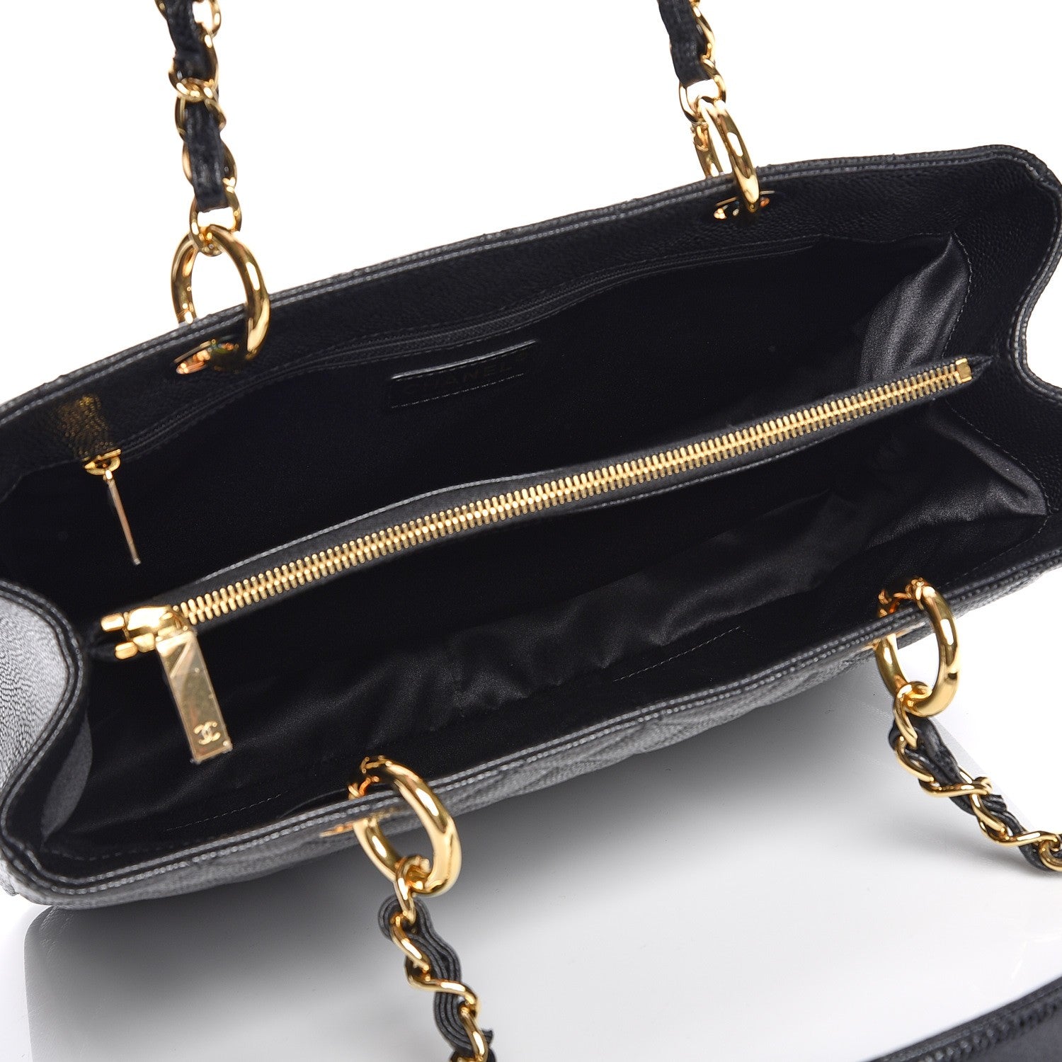 Chanel Caviar Quilted Grand Shopping Tote GST Black 5 of 8