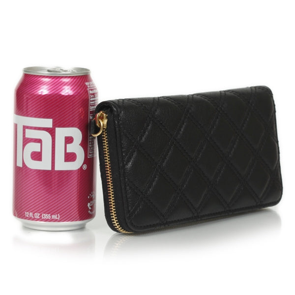 Leather Quilted Deluxe Wallet Black