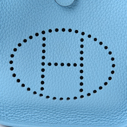 Hermes Taurillon Clemence Amazone Evelyne TPM Bleu Du Nord Vert Verone 11 of 11